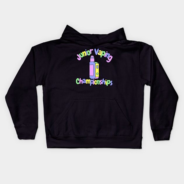 Junior vaping championships gen z satire meme joke Kids Hoodie by Captain-Jackson